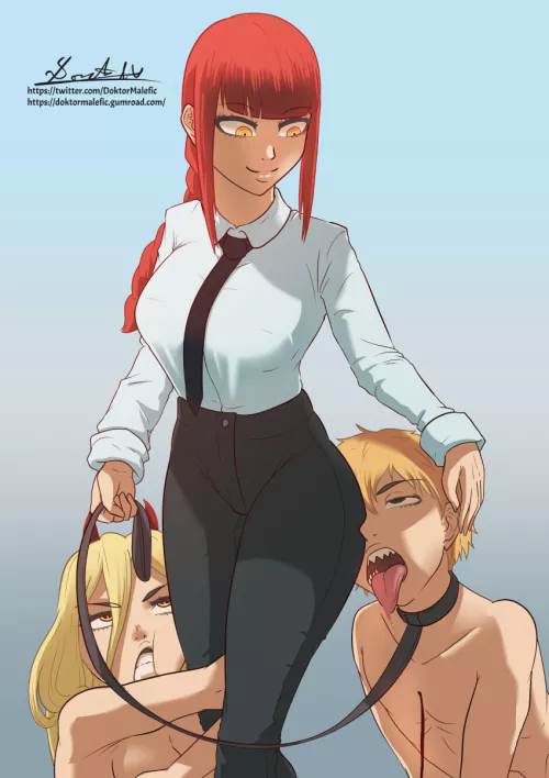 Makima keeps a few pets