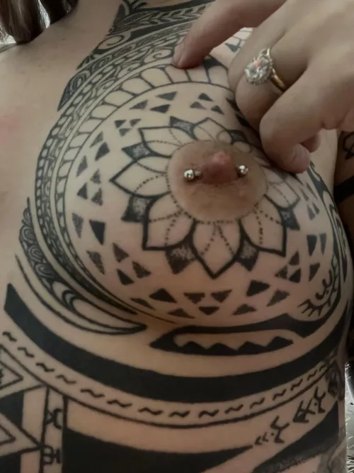 Mandala tat close up