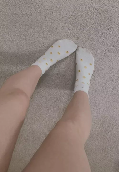 My feet in white socks