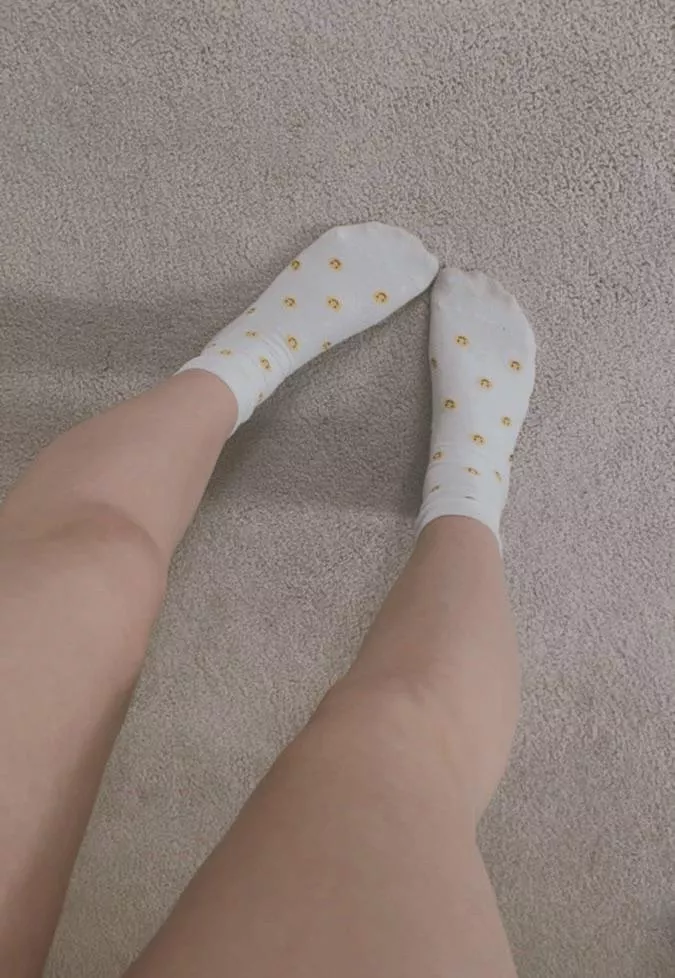 My feet in white socks