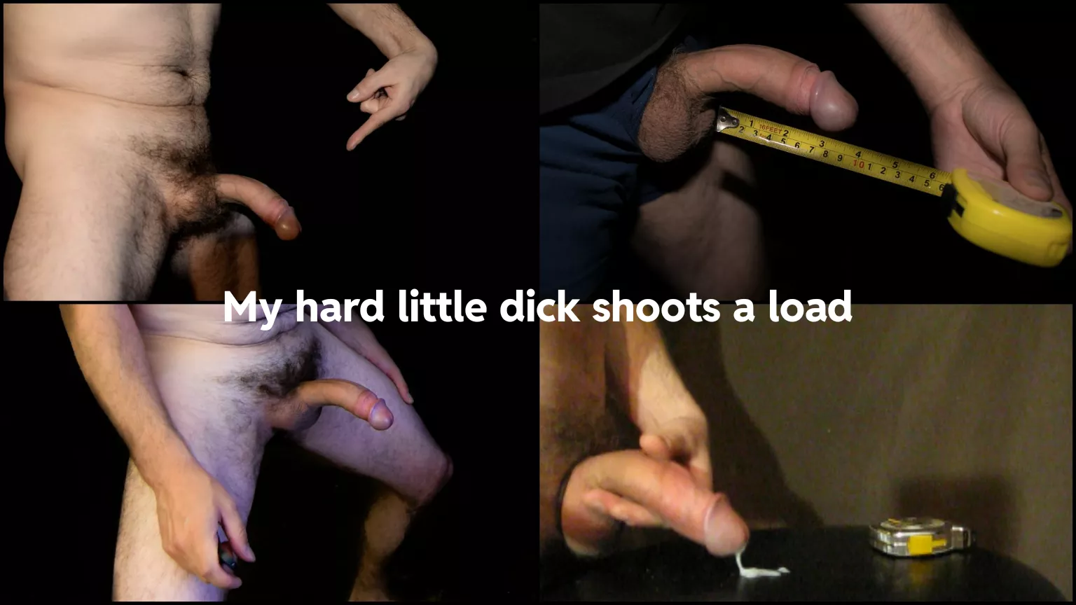 My hard little dick shoots a big load