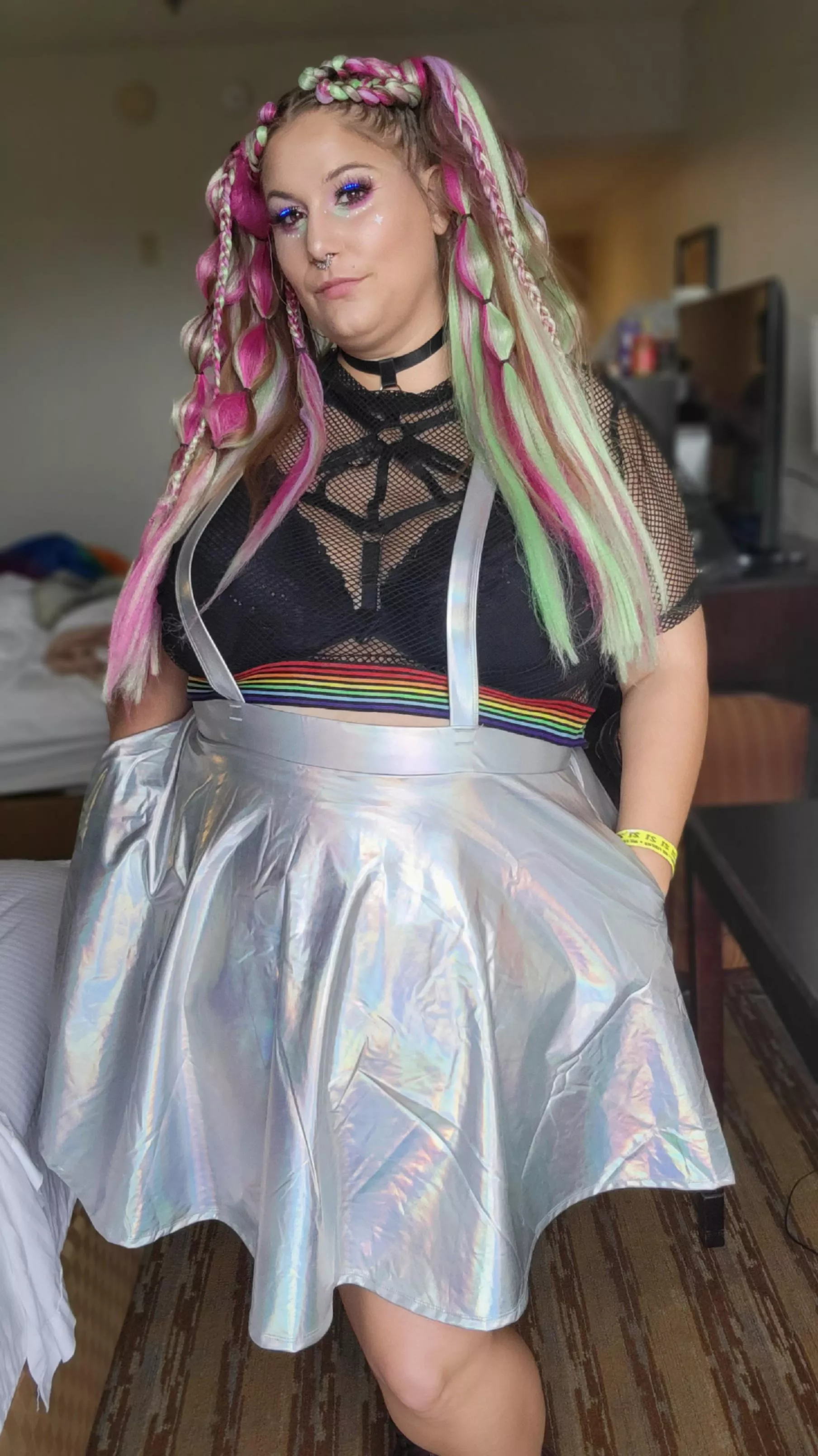 obsessed with my makeup. come say Hi. PLUR ❤️