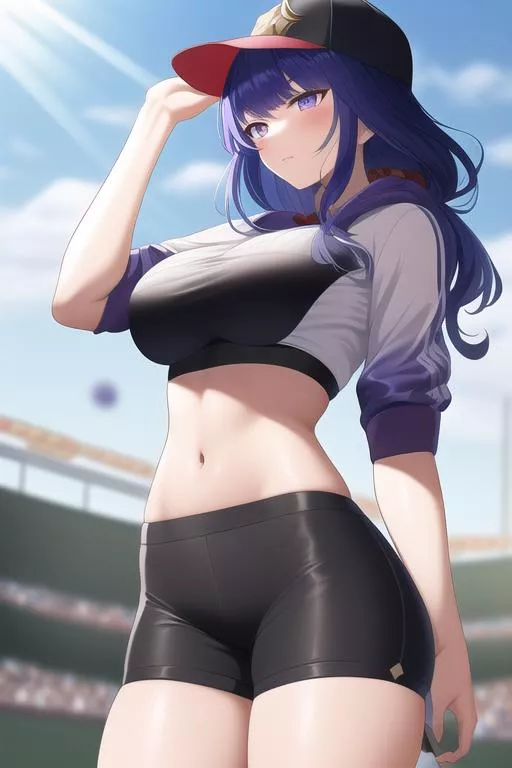 Outside with Raiden Shogun (Gen_678)