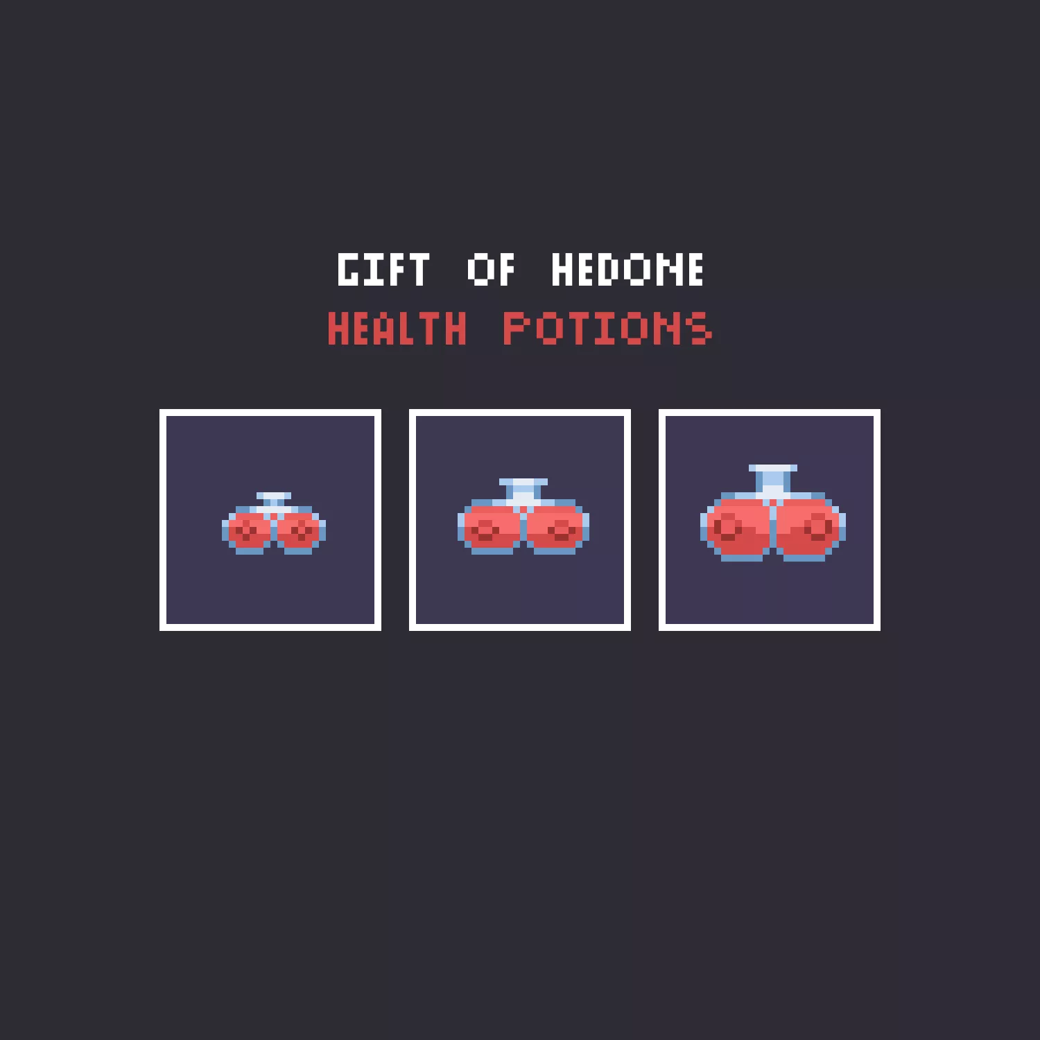 S-M-L Health Potions for my spicy RPG