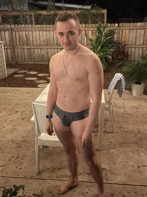 Went on a friends trip last month and worked up the courage to wear this speedo. My friend took this picture of me. I feel so confident after this I need to start wearing these more!