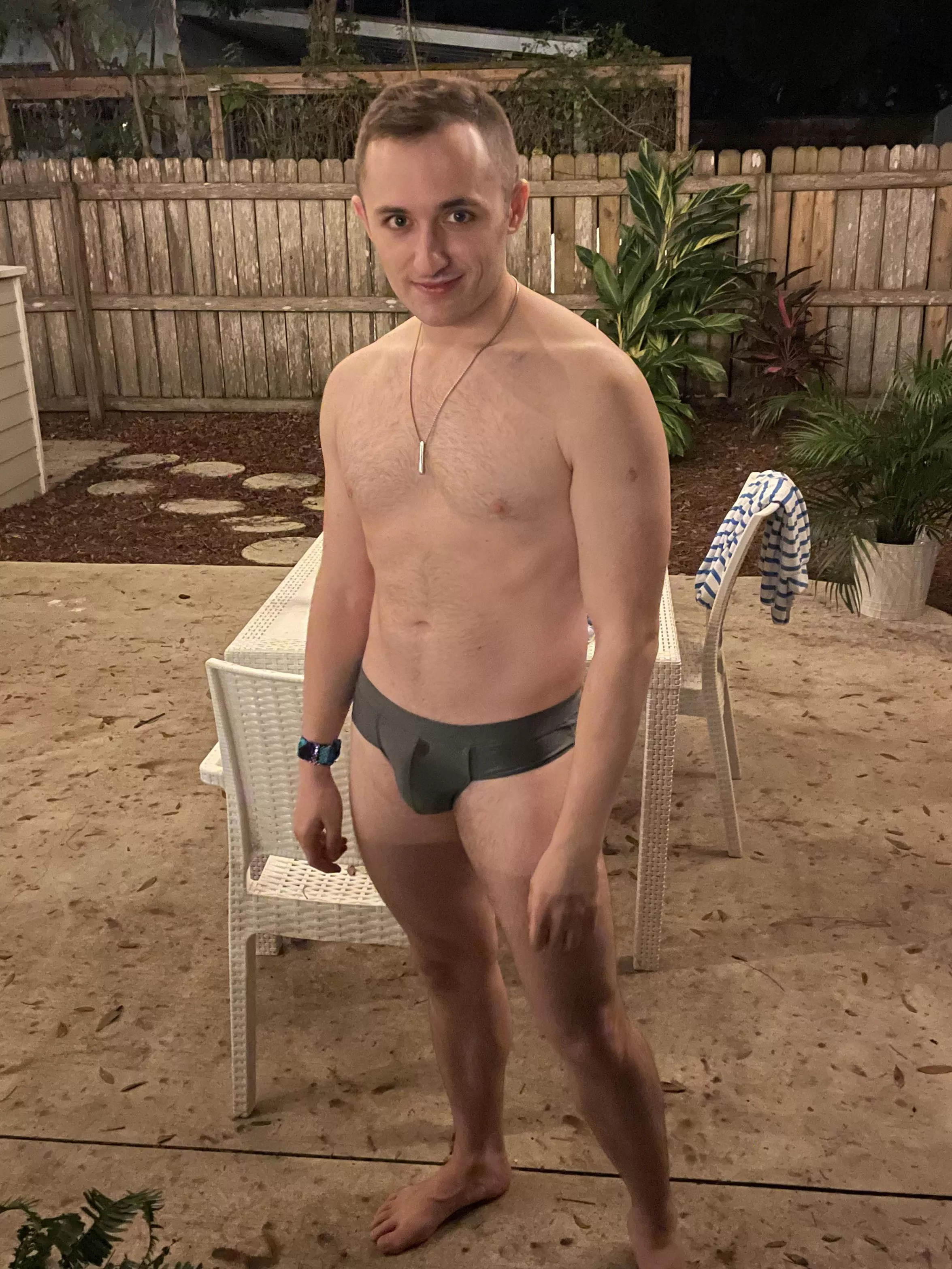 Went on a friends trip last month and worked up the courage to wear this speedo. My friend took this picture of me. I feel so confident after this I need to start wearing these more!