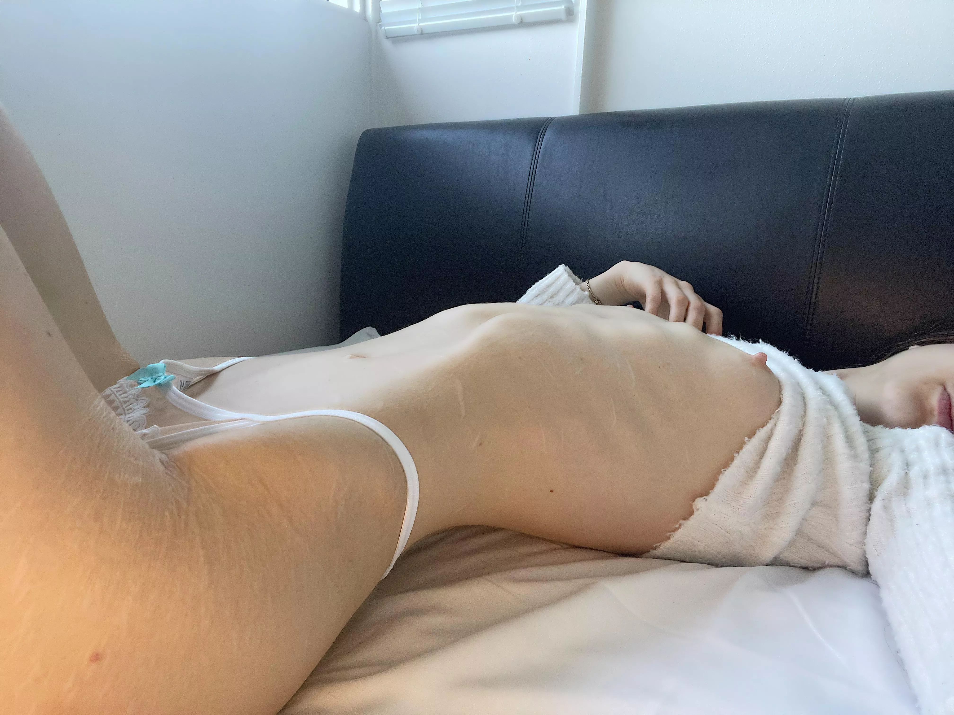 you can really see how flat i am when i’m on my back!