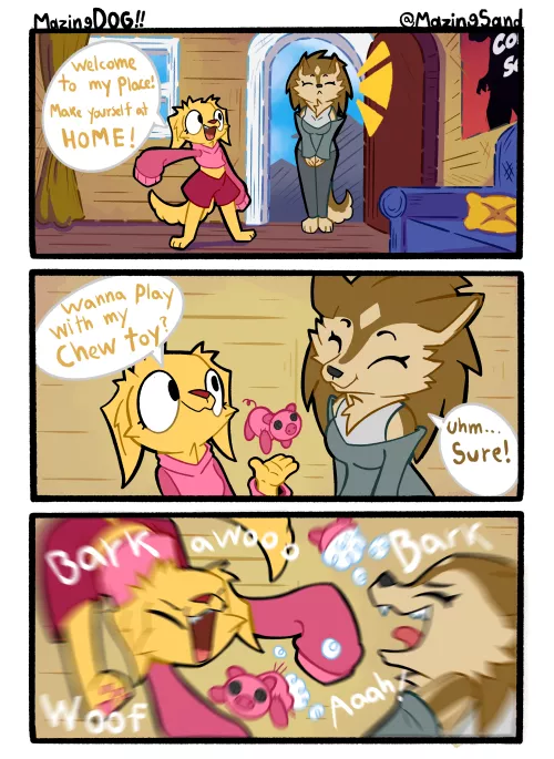 A MazingDOG COMIC!!!!!! “Dog Date” (Art by ME)