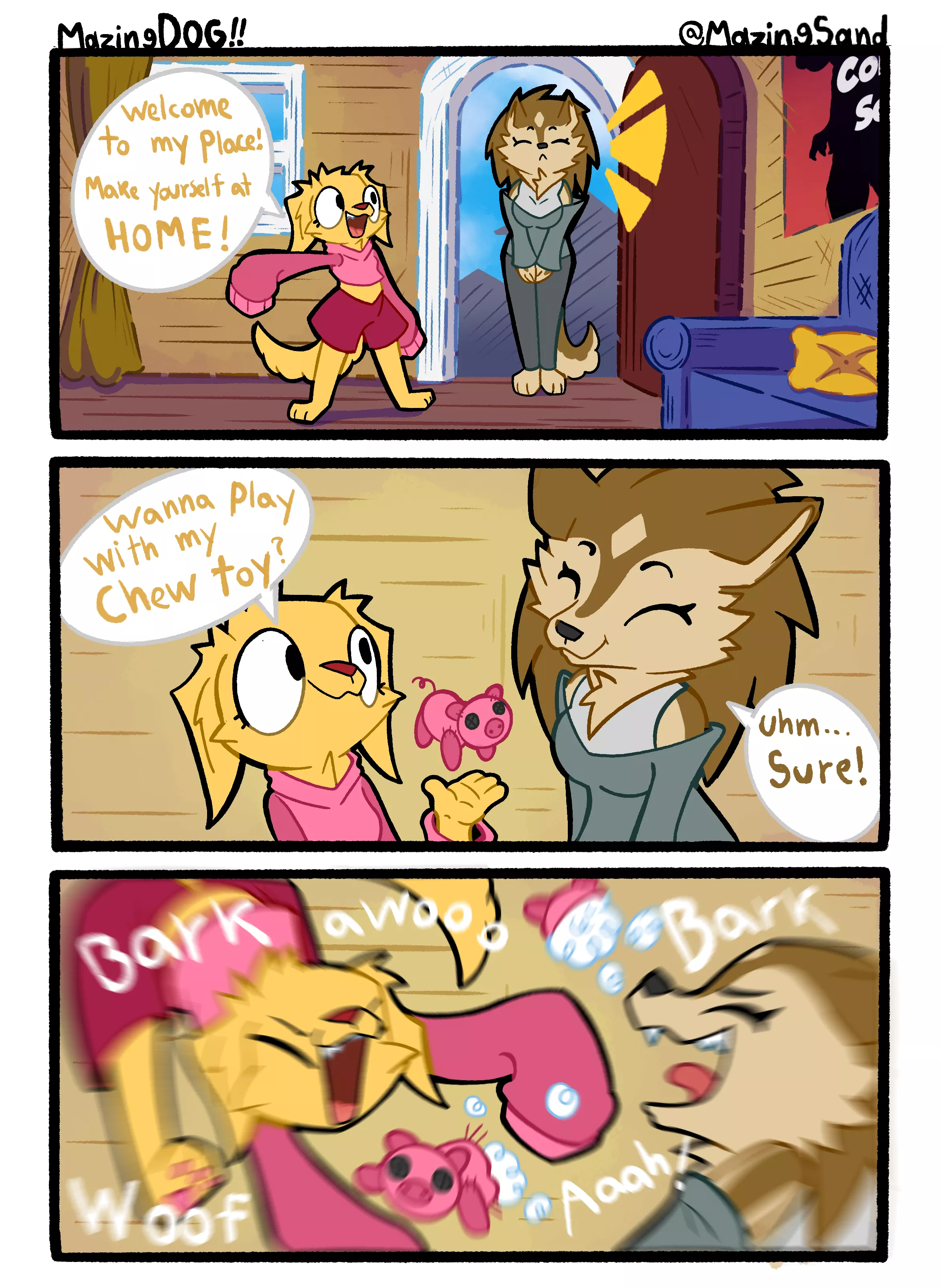 A MazingDOG COMIC!!!!!! “Dog Date” (Art by ME)