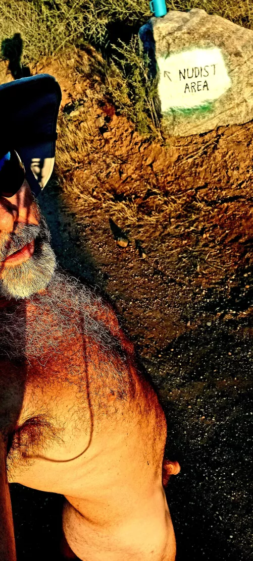 Aaahhhh.....naked time finally! Had a nice weekend doing some naked camping/hiking,etc...