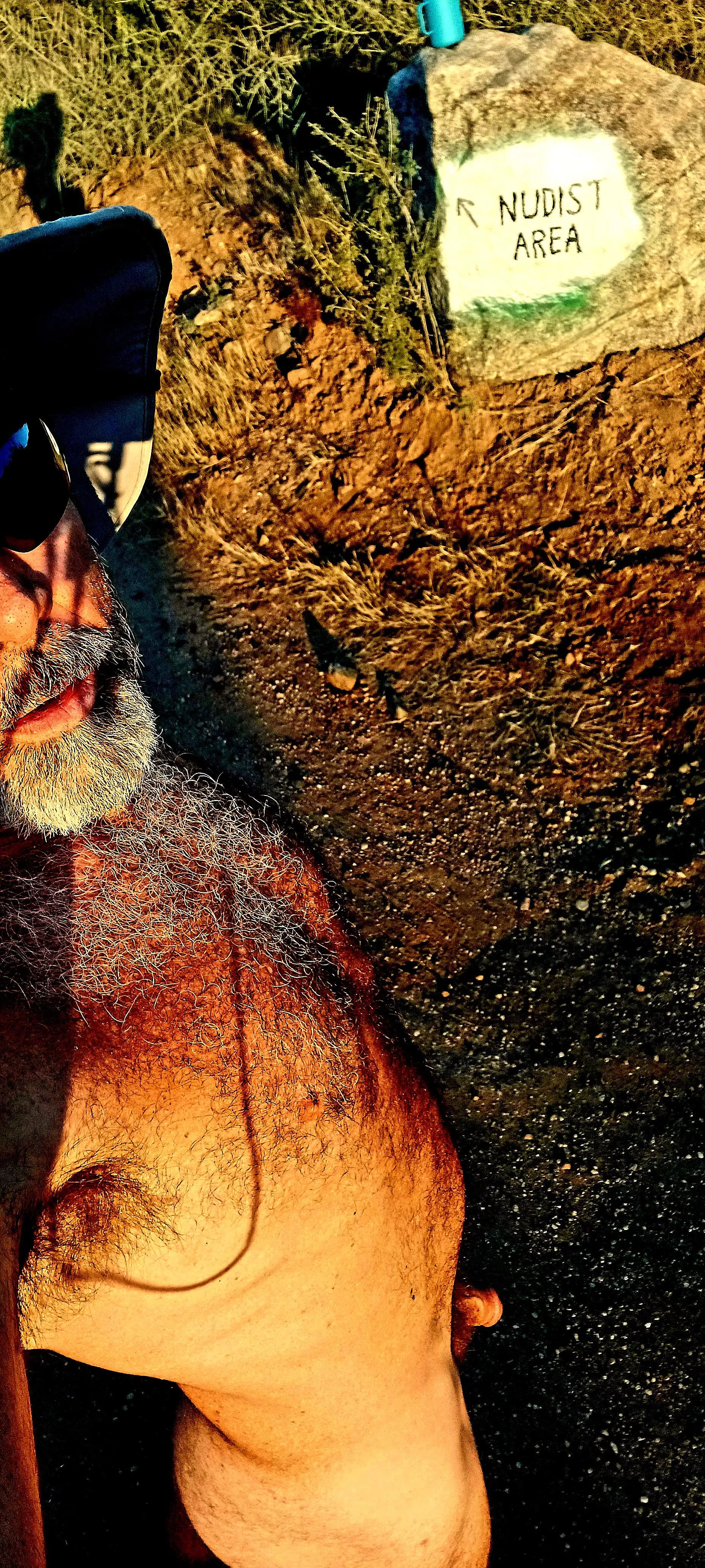 Aaahhhh.....naked time finally! Had a nice weekend doing some naked camping/hiking,etc...