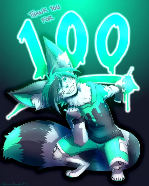Celebrating 100 followers on Twitter! (adrenalineart_)