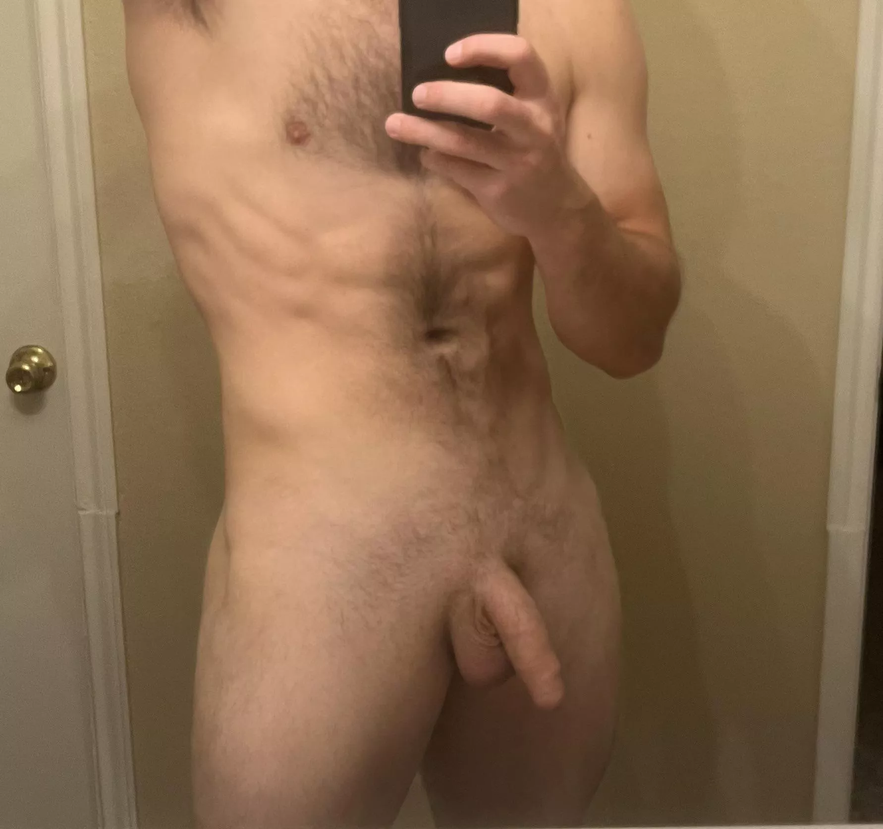 Flaccid with foreskin