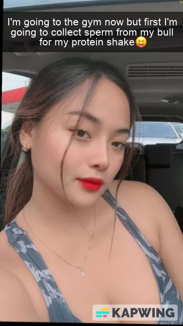 Girl gotta have her protein shake ready