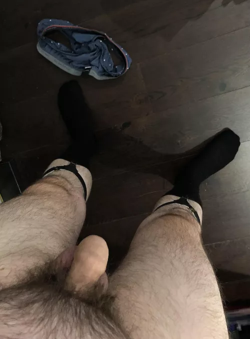 I wore my sock garters today (42)