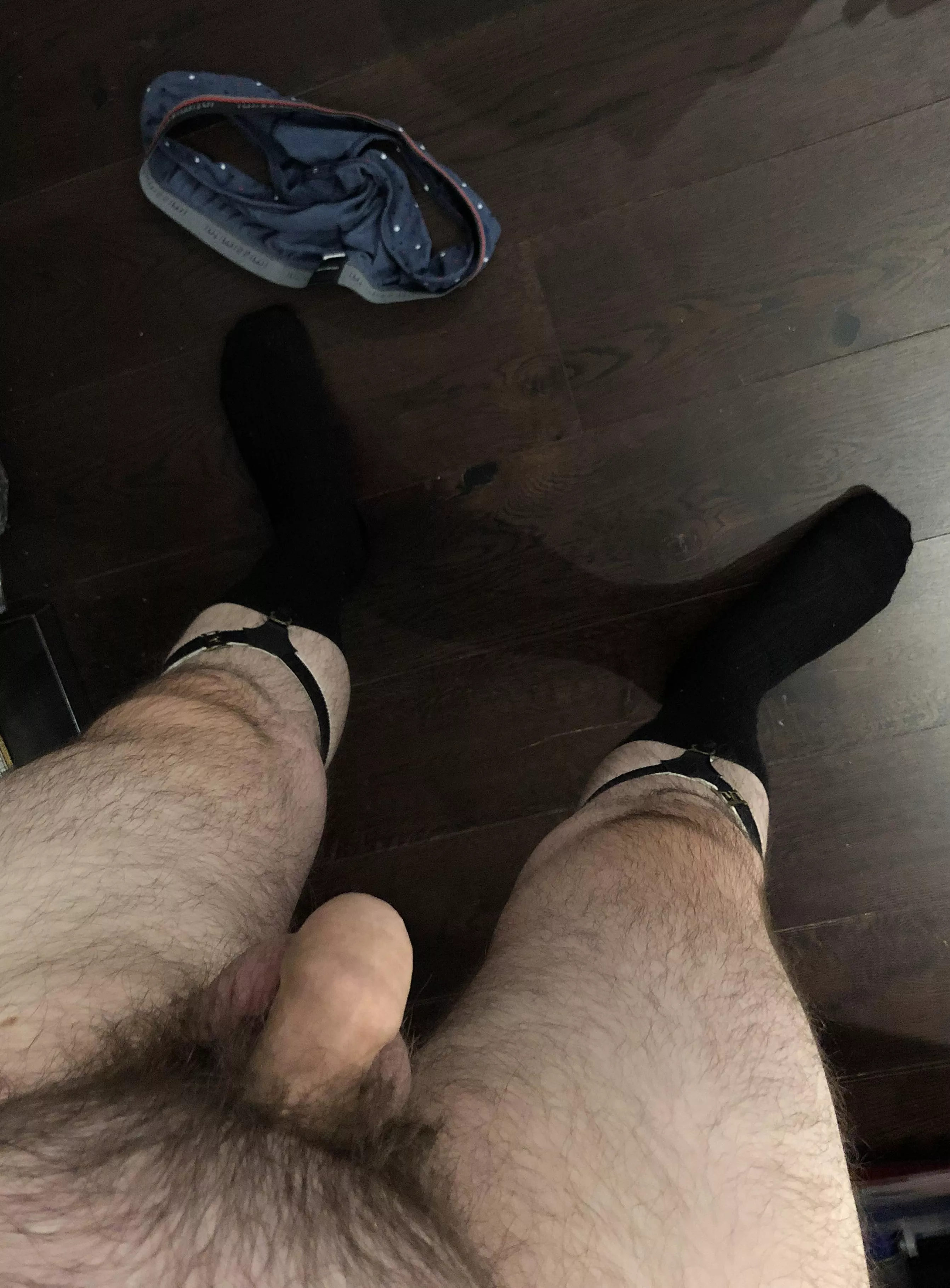 I wore my sock garters today (42)