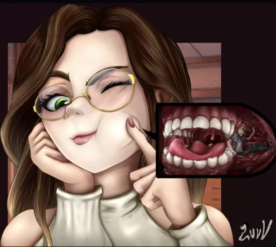 {image} between a cheek and a hard place[macro/micro] [f/m/?] [maw shot][internal][multiple prey][mouth play]