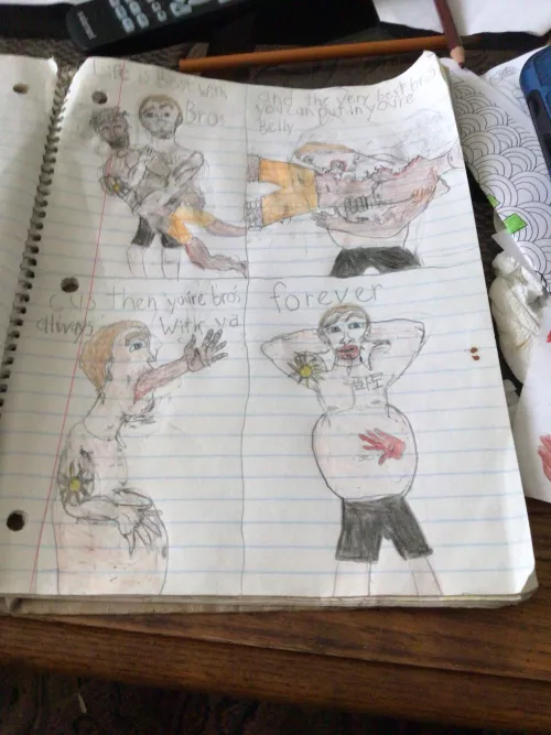 {Image} rough attempt at drawing vore(hare male on male)