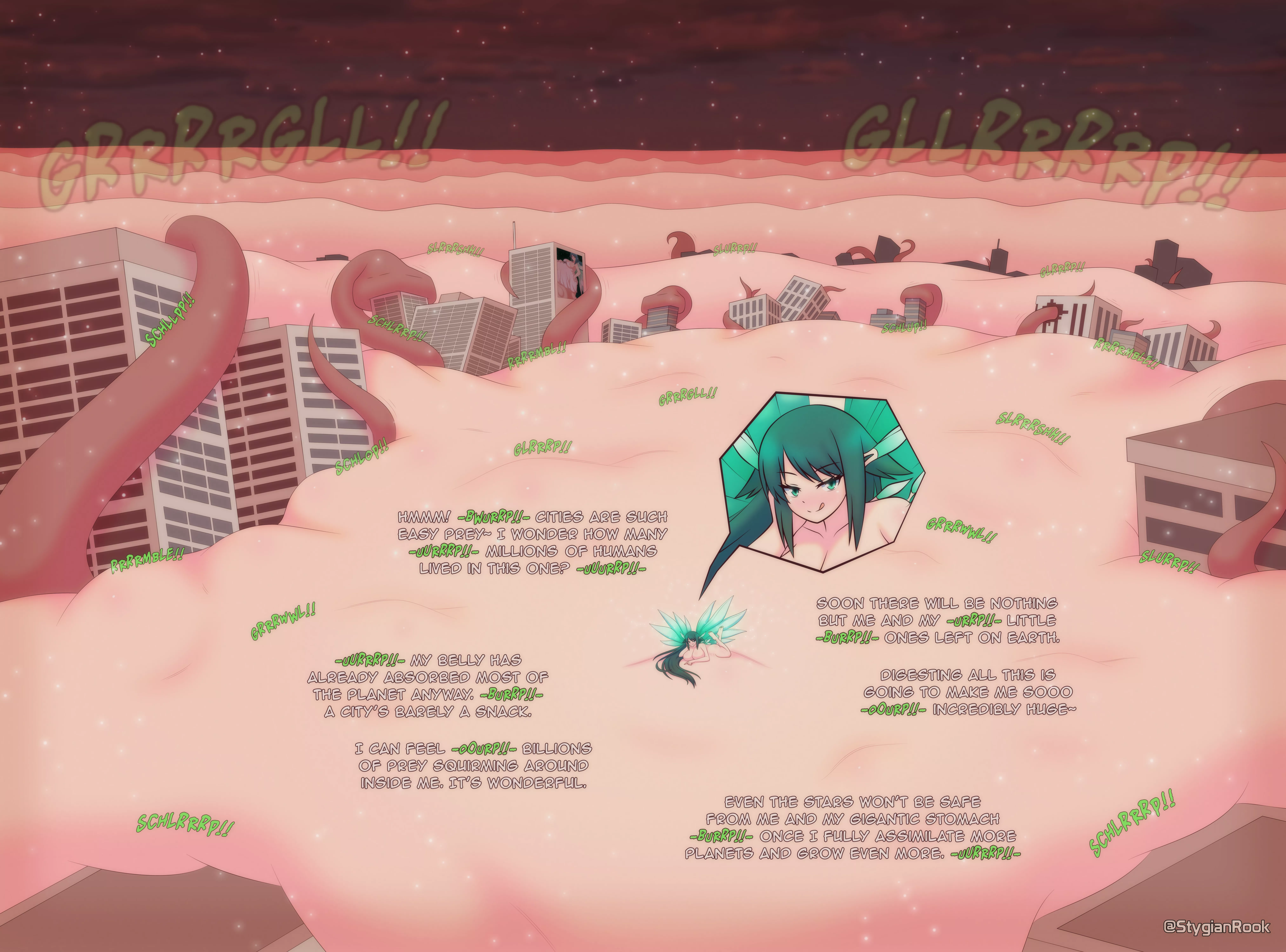 {Image} The ultimate predator. [Mass vore] [ Multiple prey] [ Female Pred] [Cruel]