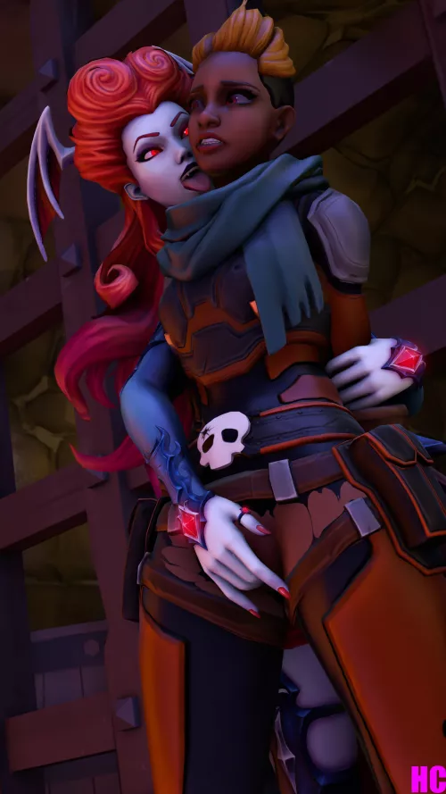 Kinessa gets jump scared by a flank Lillith (HC)