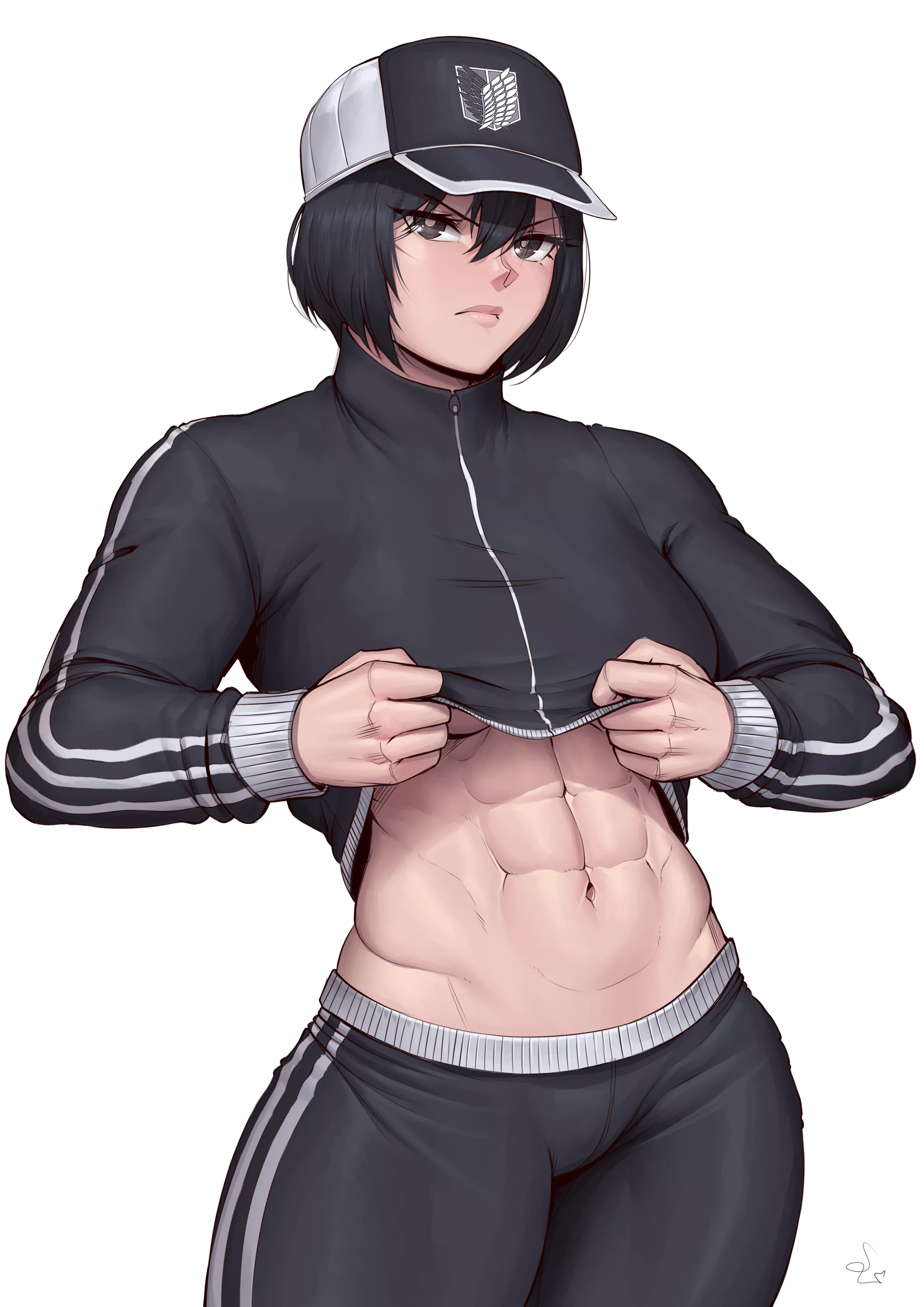 Mikasa in a tracksuit [Artist: SpeedL00ver]