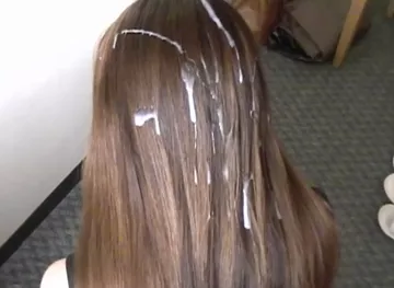 She's got beautiful shiny hair 💦💦💦