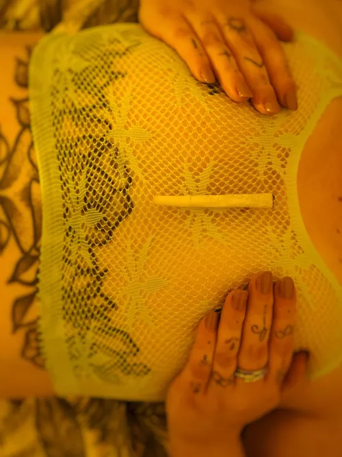 Something else needs to go in-between my boobs while this joint goes in my mouth. Then something else needs to go in my mouth…