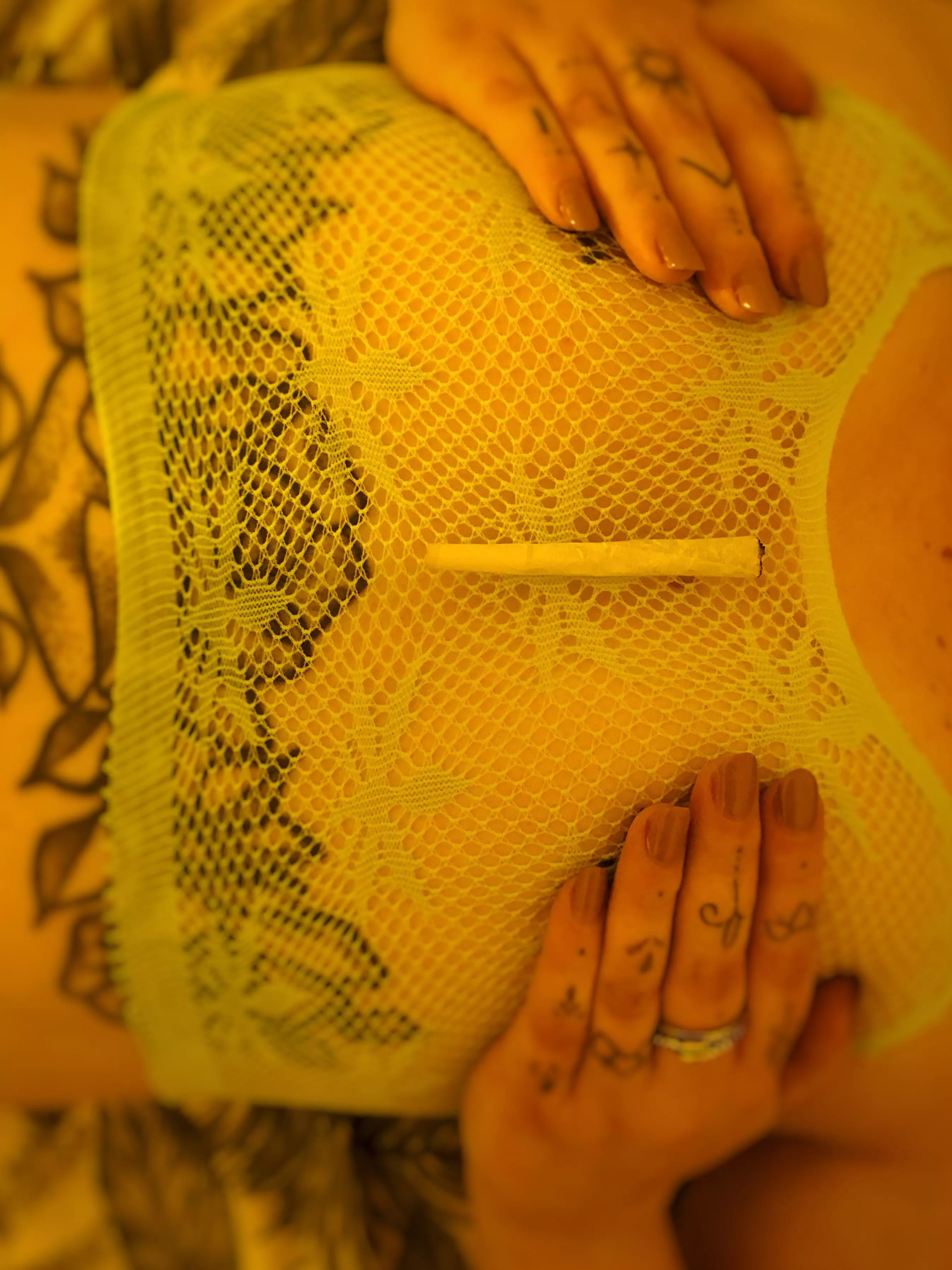 Something else needs to go in-between my boobs while this joint goes in my mouth. Then something else needs to go in my mouth…