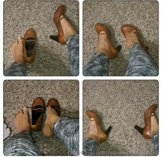 trying on tomorrow's shoes for work.