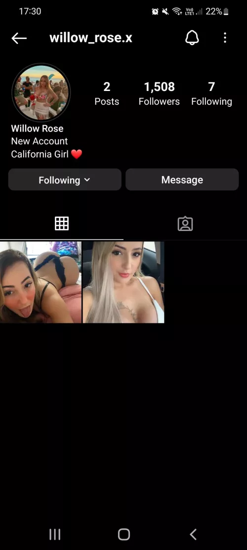 add her on Instagram