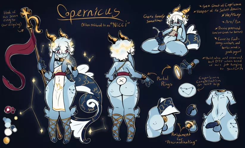 Cluttered Ref of a new boi I made (OC)