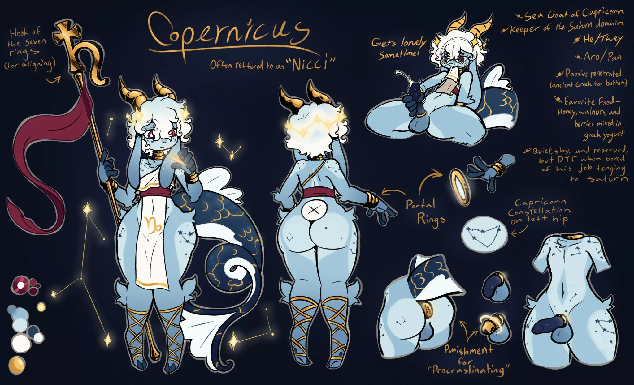 Cluttered Ref of a new boi I made (OC)