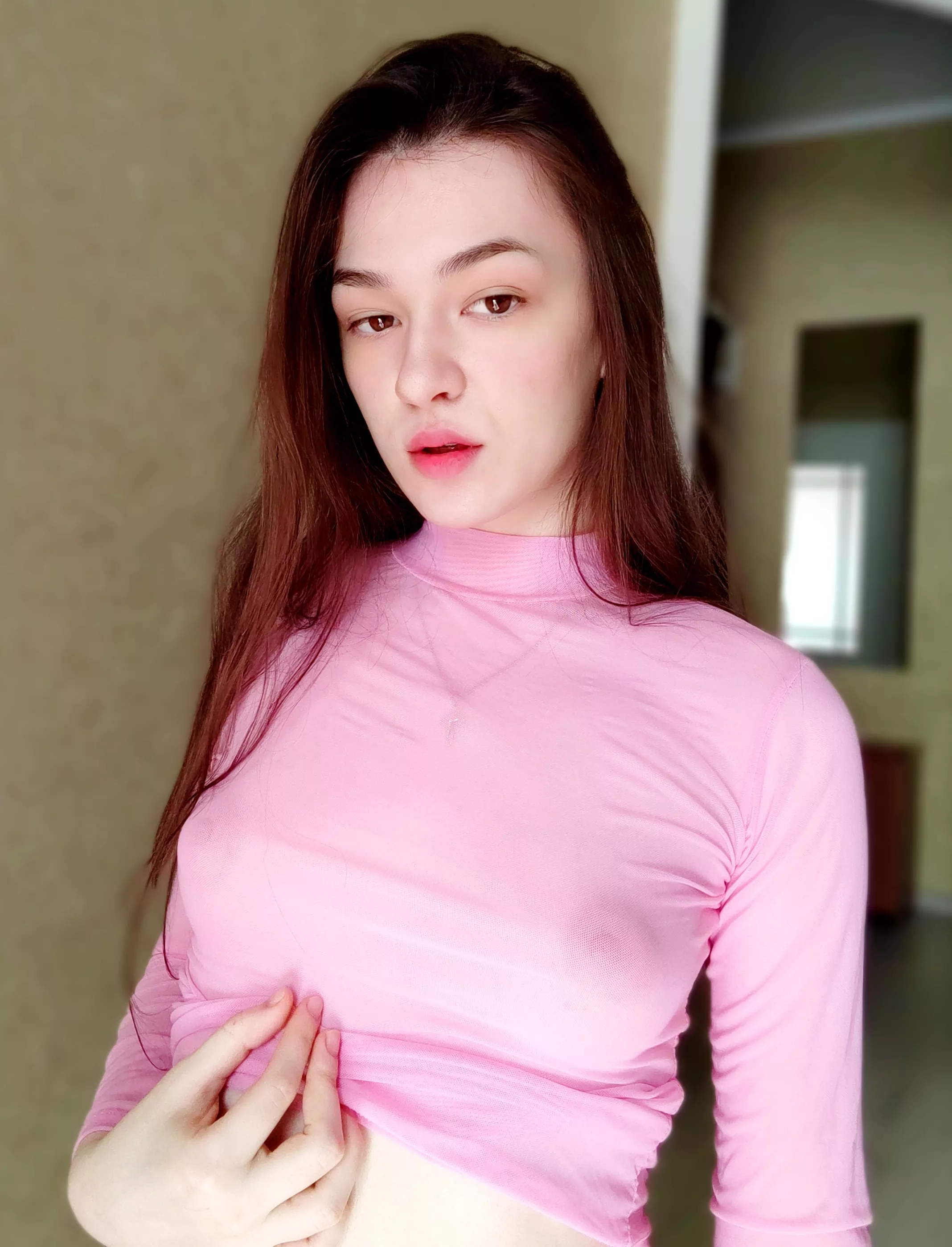 Cute outlines of my nipples in this selfie