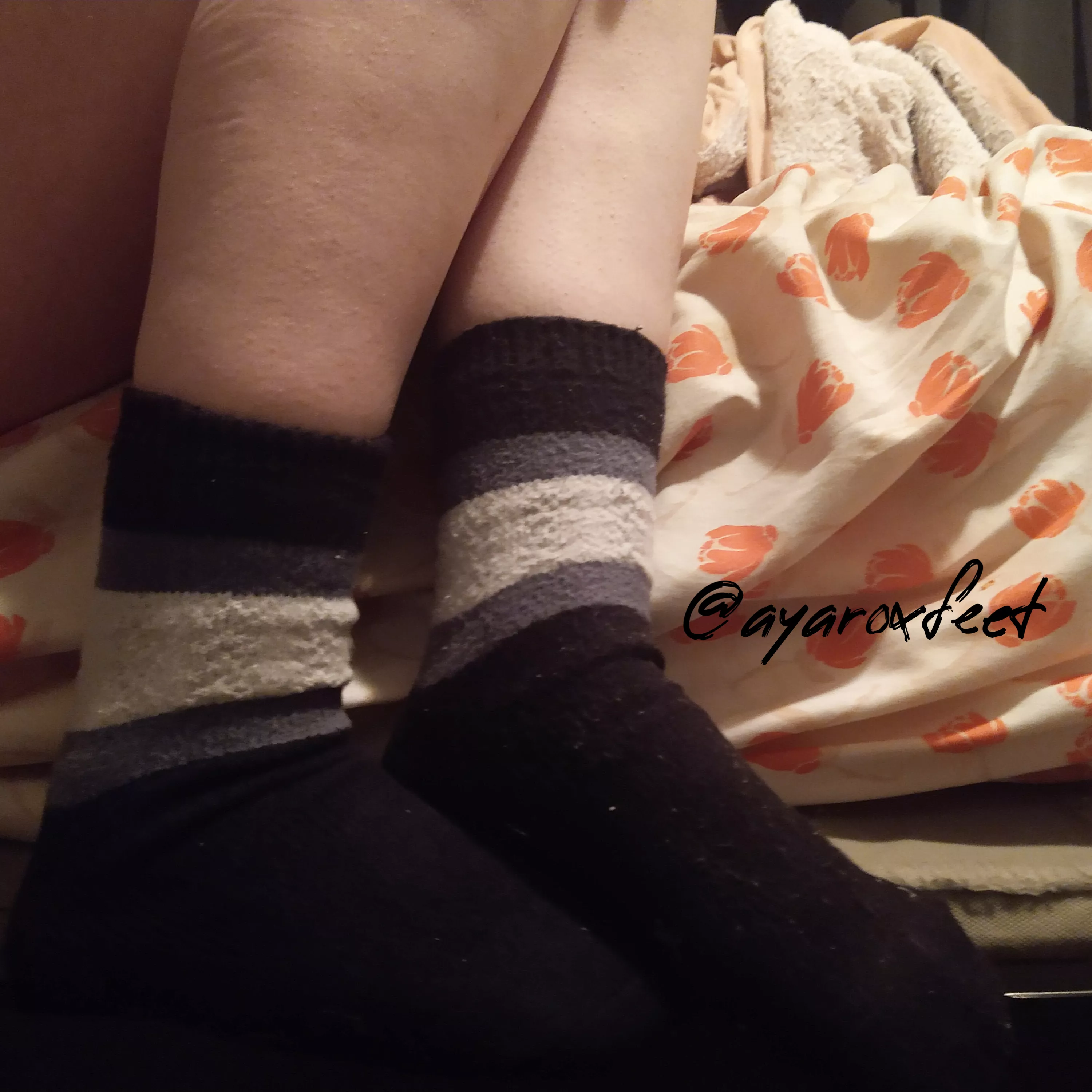Fuzzy, warm socks after a long day (f)