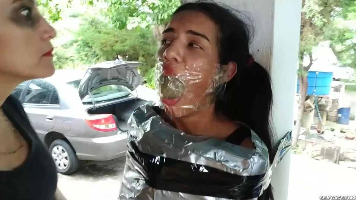 Gagged with a solid rock