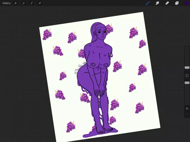 Grape slime , Flat color For a client