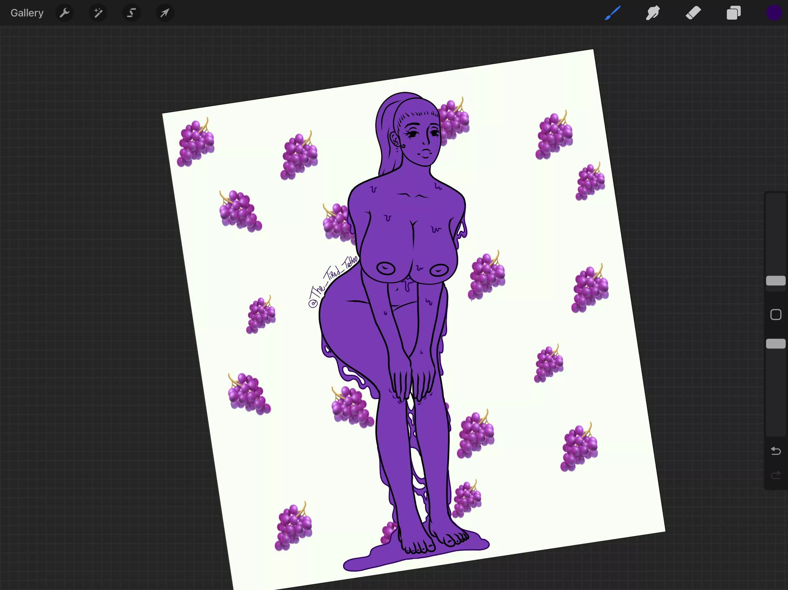 Grape slime , Flat color For a client