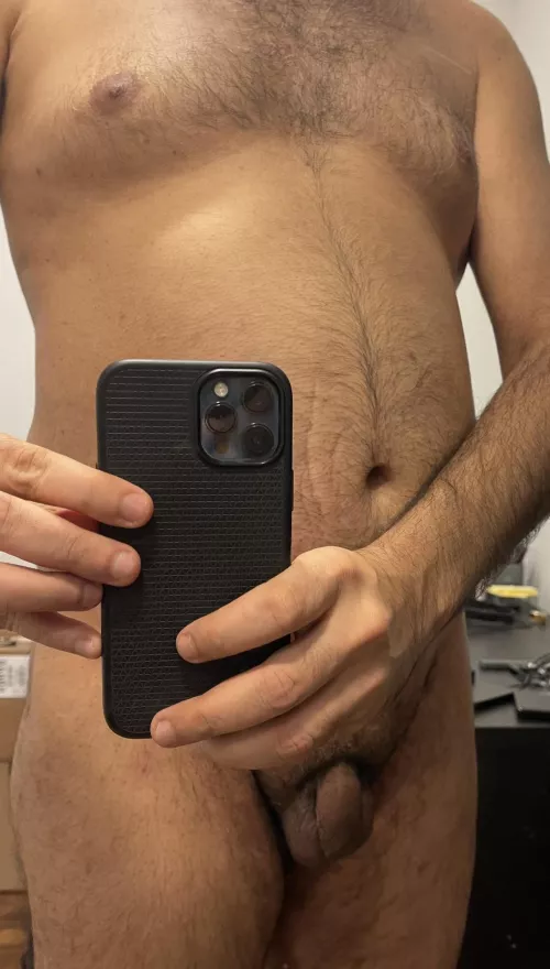 Horny and naked on a workday