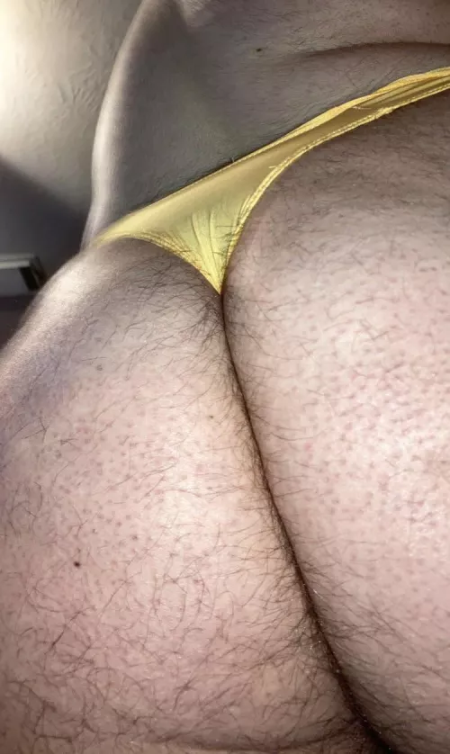 My ass swallowed this new thong