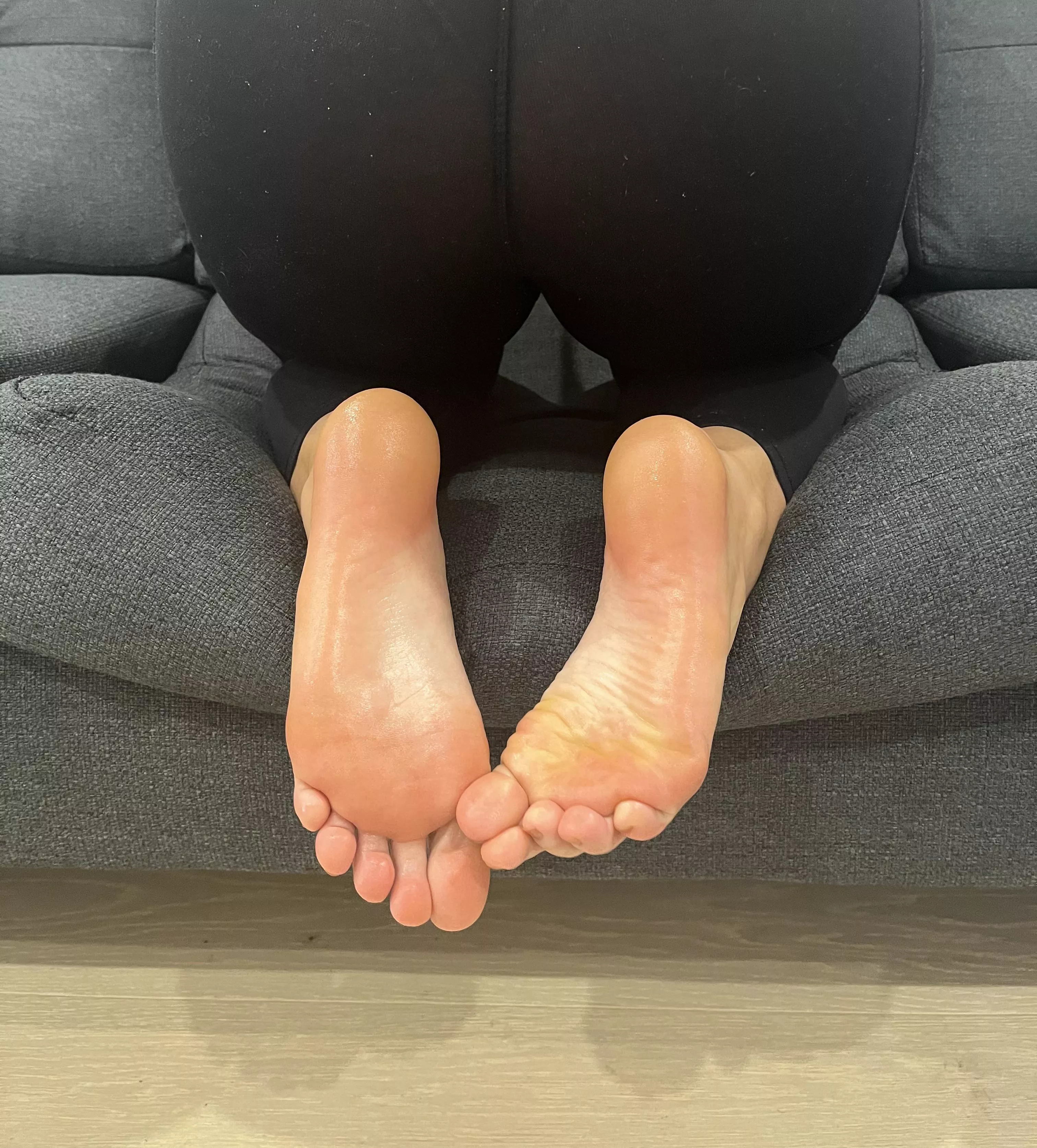 My oiled up soles are ready for some fun!