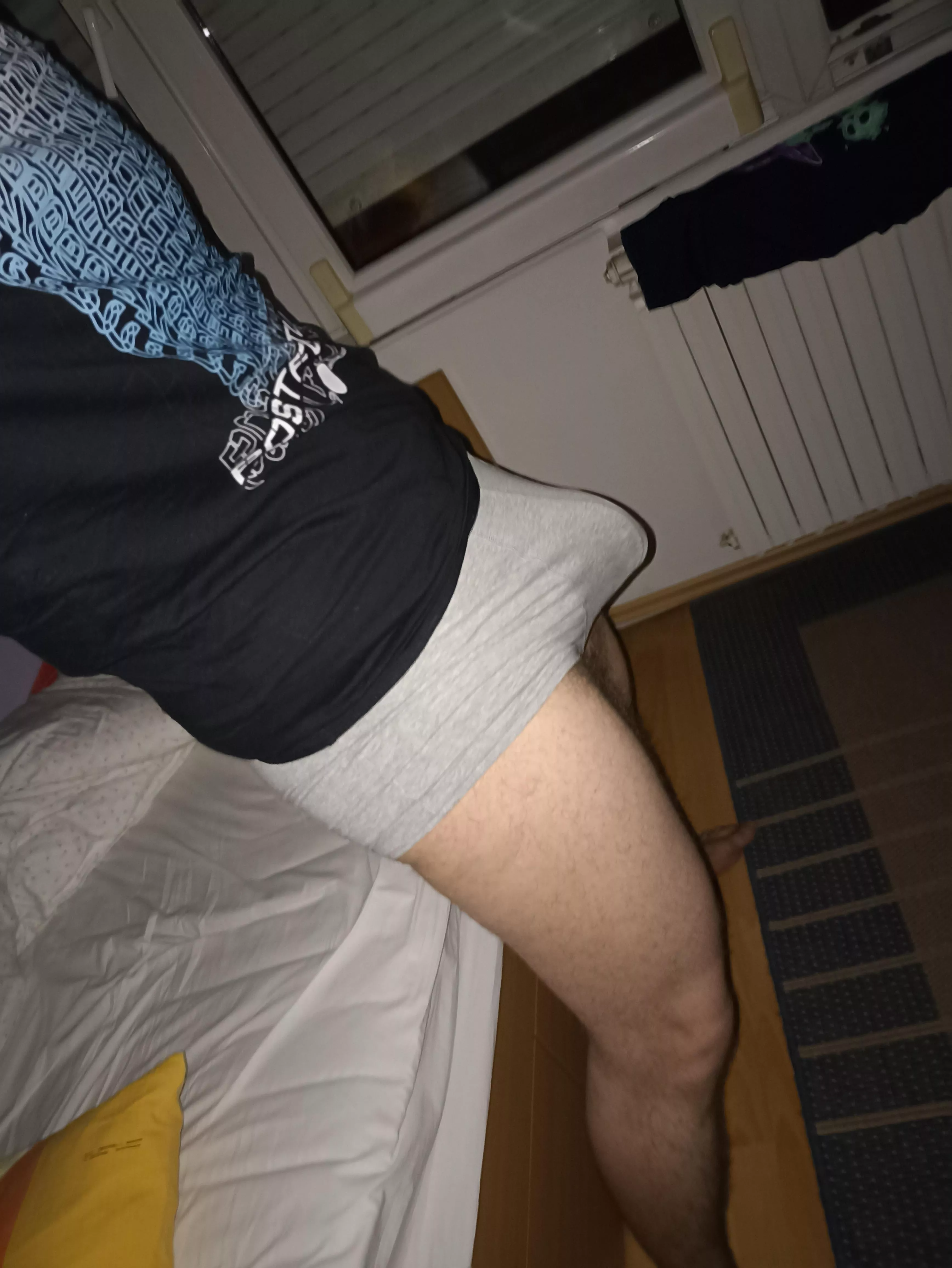 My roommate doesnt mind the view. Her bf on the other hand....