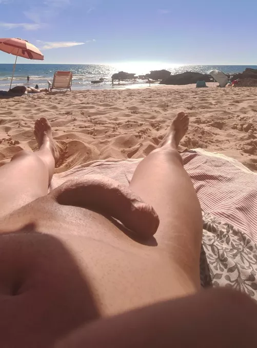 naked at the beach