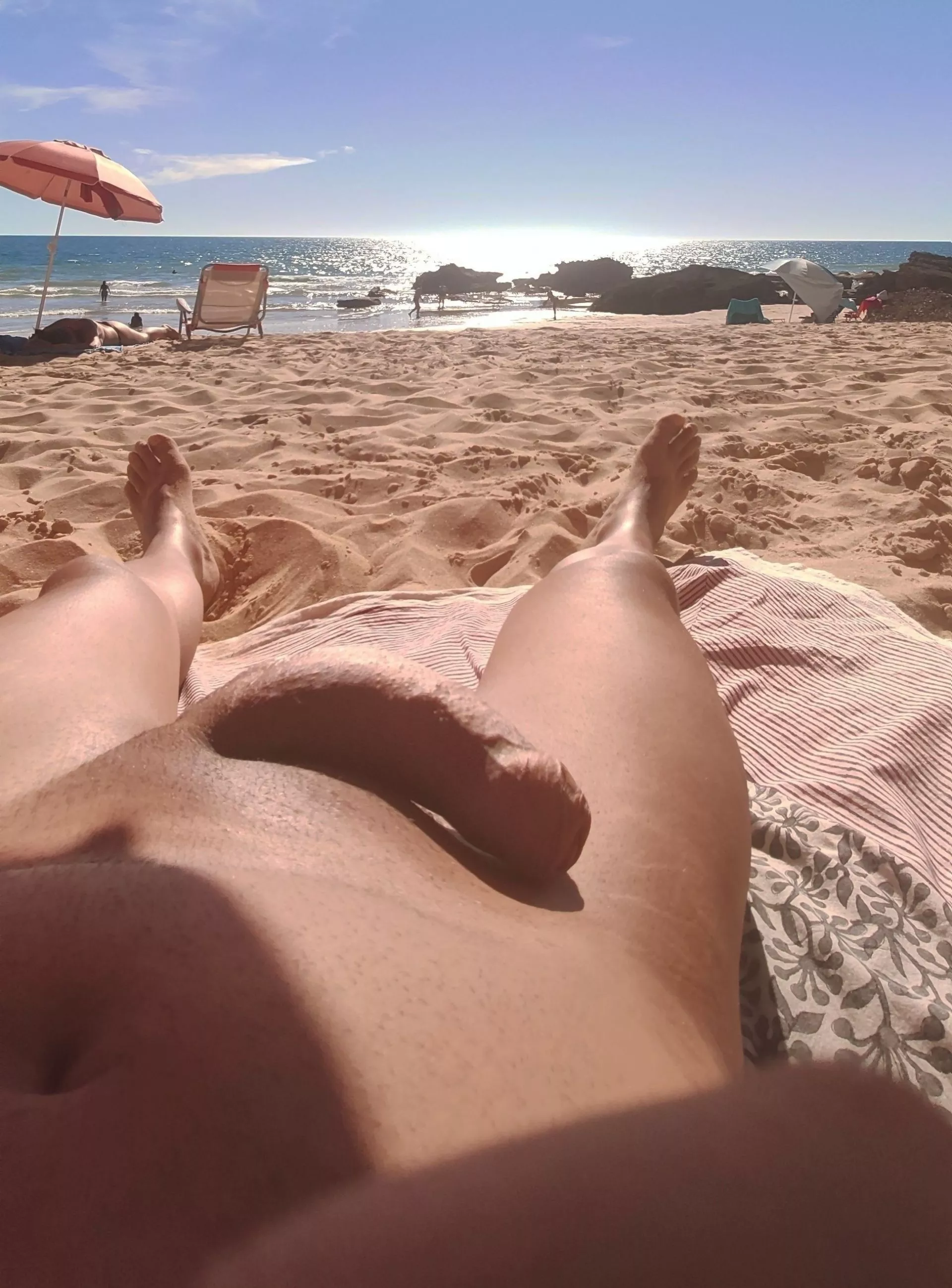 naked at the beach
