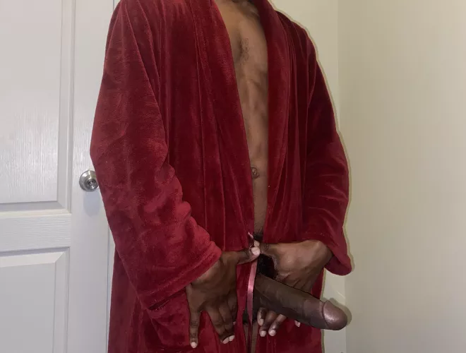 Oops look what came out my robe