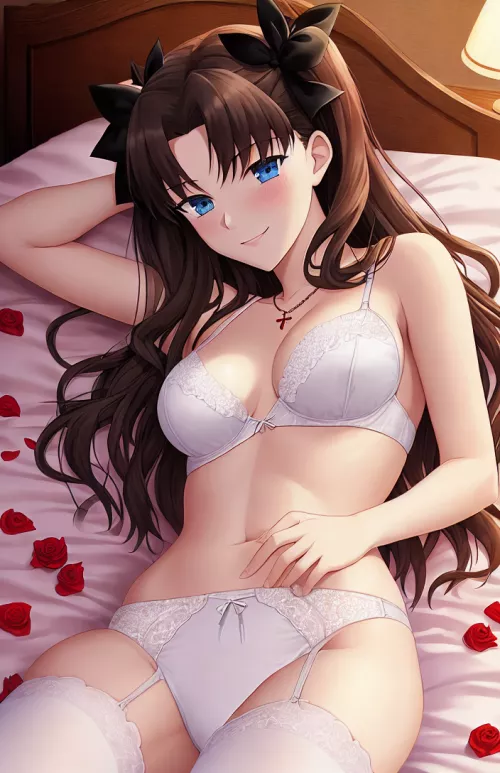 Rin in lingerie. [SD-AI]