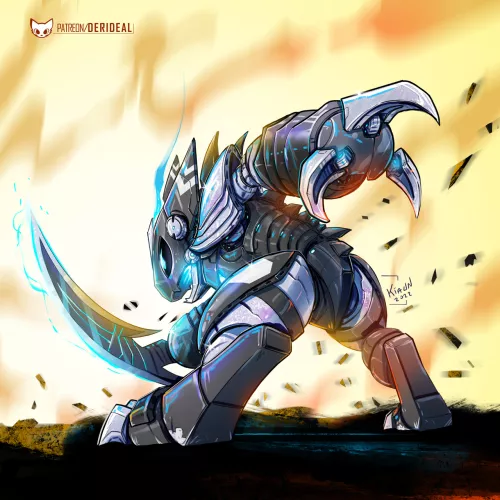 Spitfire, cyber dragon! (art by me)