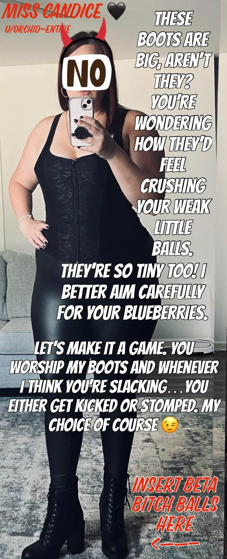 Stomp stomp. RIP your little beta balls 👣