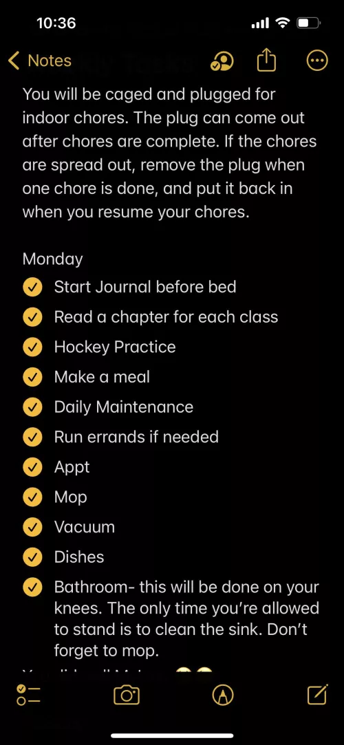 There’s nothing more satisfying than my sub doing her chores