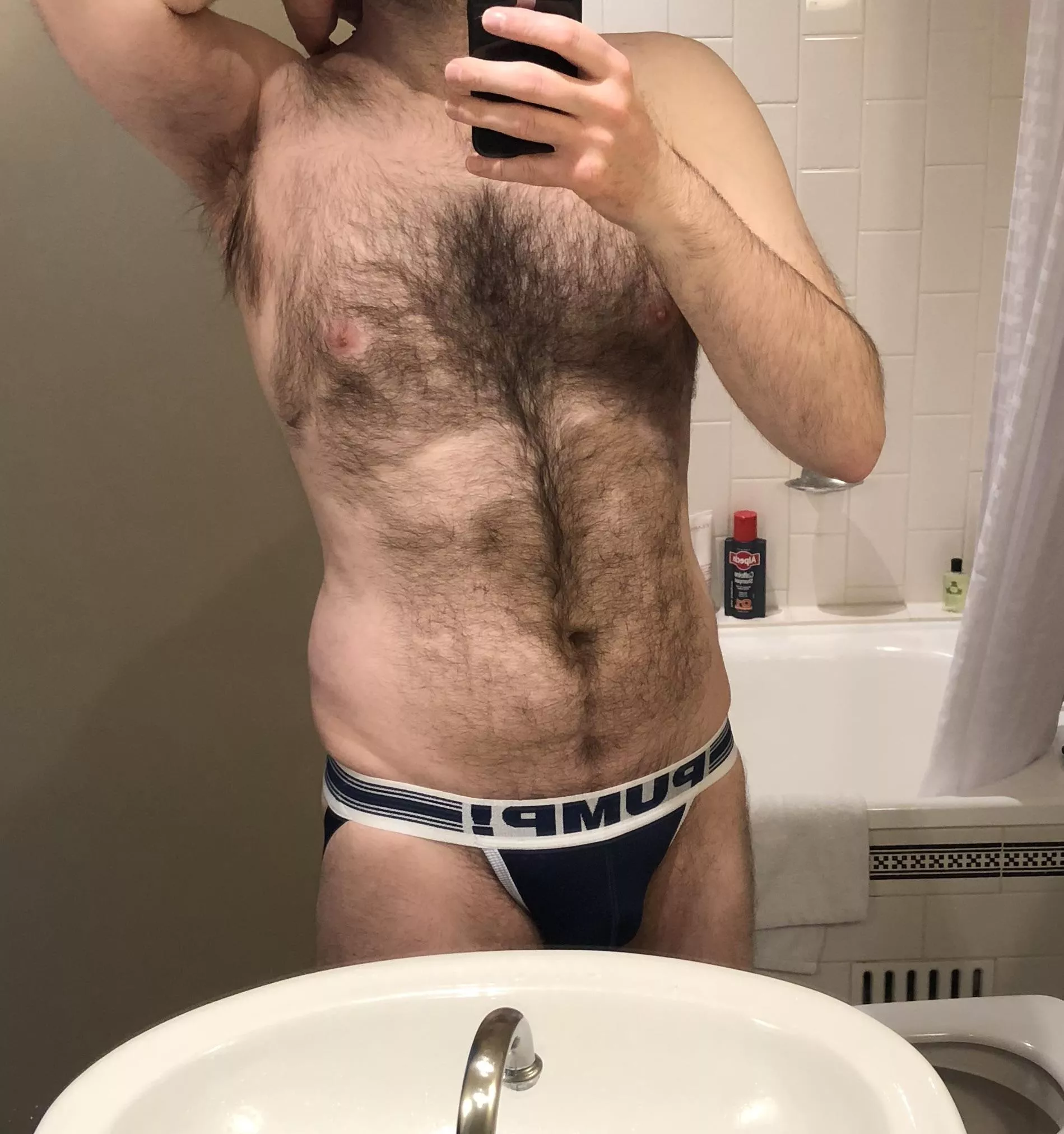 To brighten up a dull Tuesday in November, I’m wearing one of my favorite jocks.