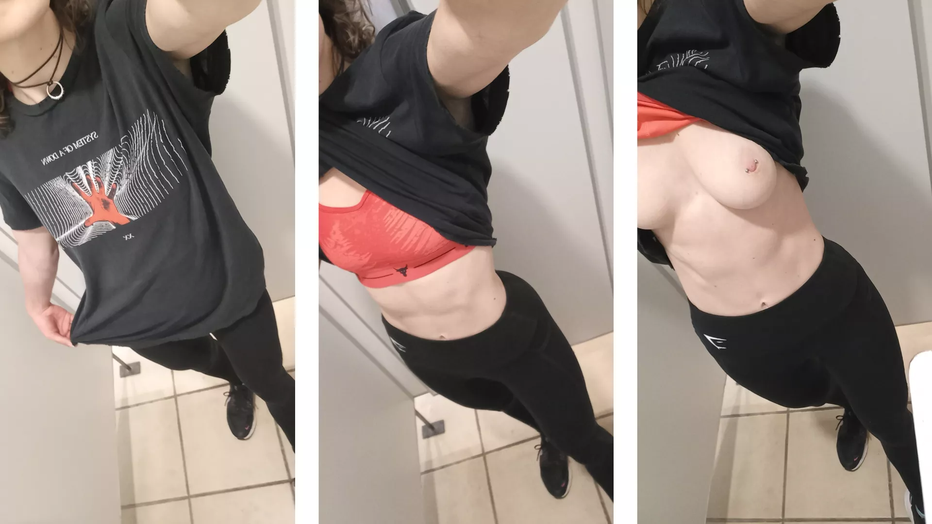 A 3 step tutorial to flashing in the gym bathrooms
